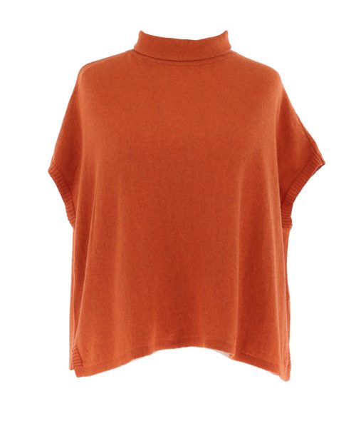 Burnt Orange Cashmere Blend Tunic - The Nancy Smillie Shop - Art, Jewellery & Designer Gifts Glasgow