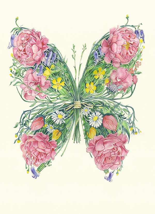 Butterfly Mounted Print - The Nancy Smillie Shop - Art, Jewellery & Designer Gifts Glasgow