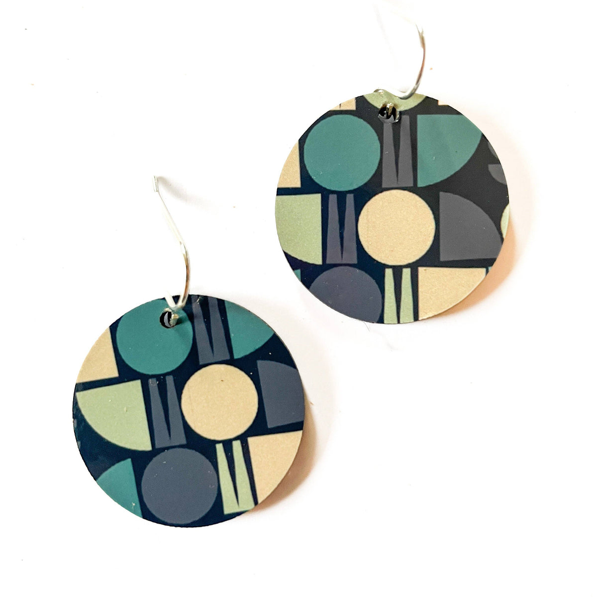 Geo Shapes Earrings - Blues (New)