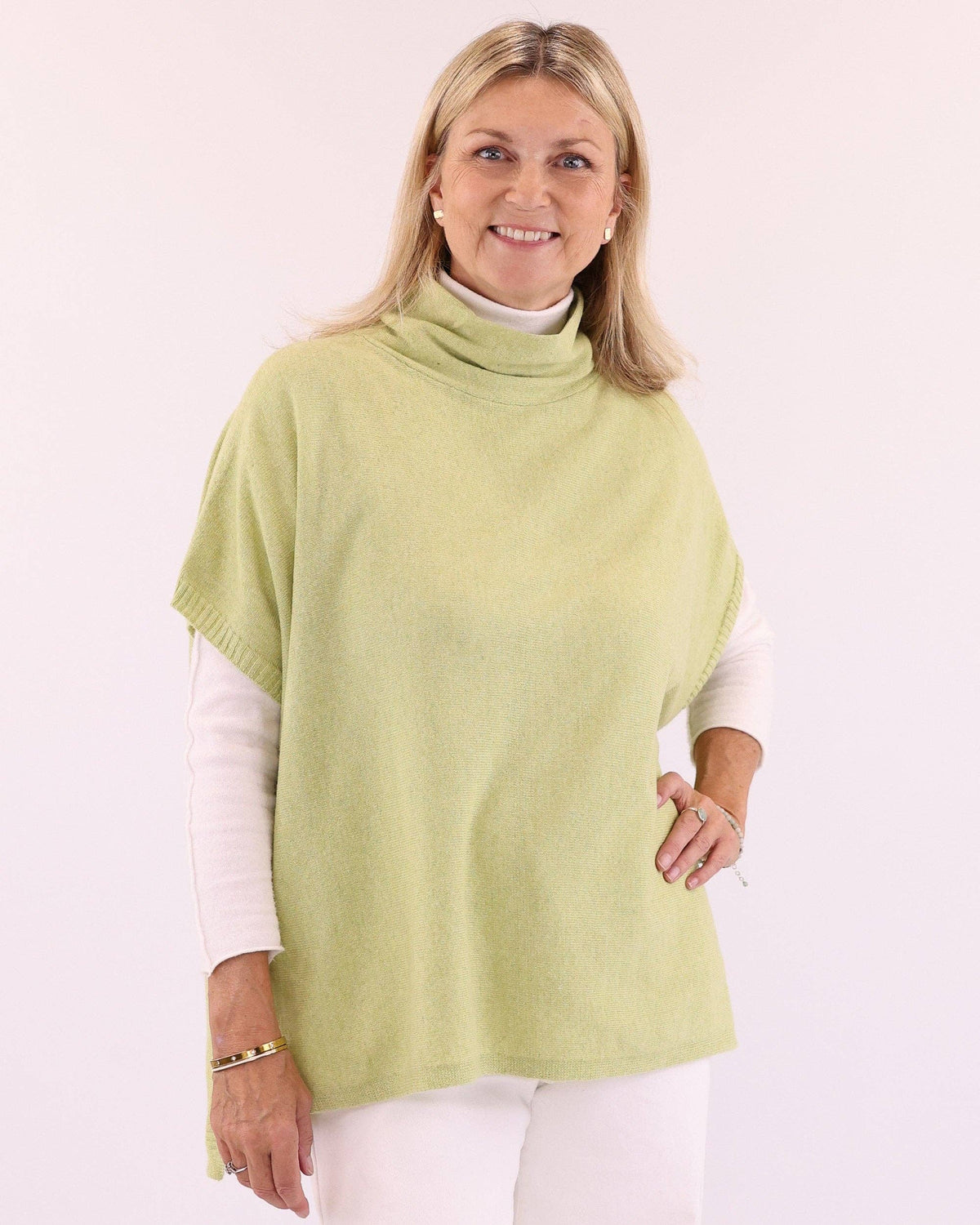Classic Cashmere Blend Tunic: Peacock