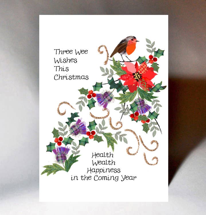 CHRISTMAS THREE WEE WISHES CARD WWXM139