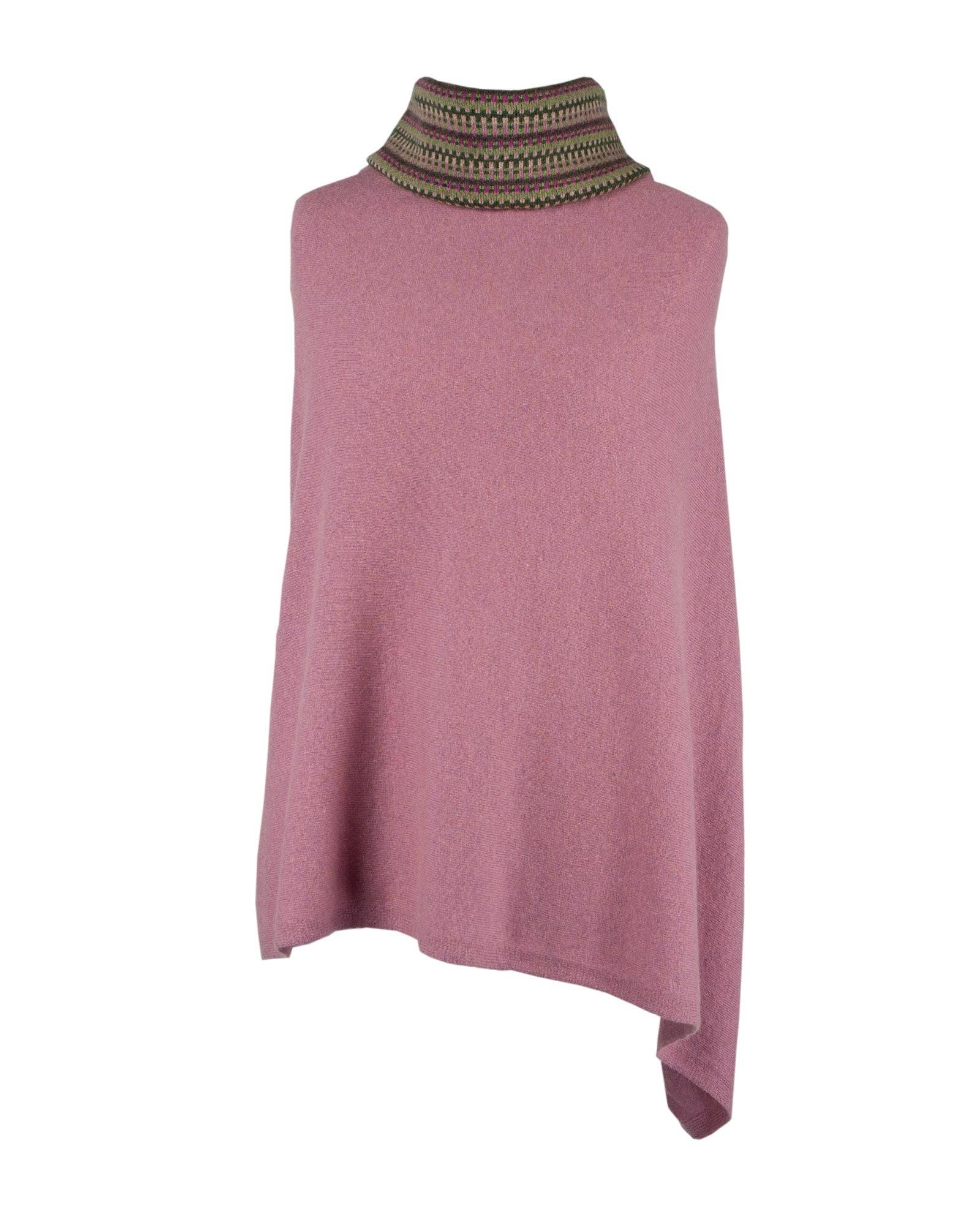 Cashmere Blend Geo Snood: Royal Blue and Burnt Orange Denim - ALL ITEMS - Scotland