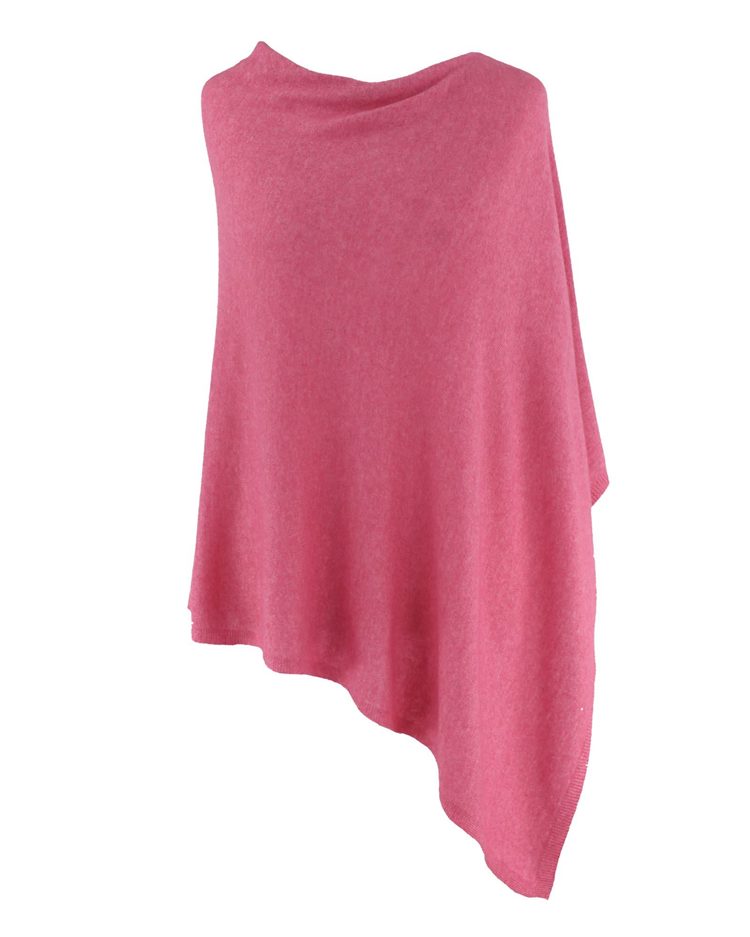 Cashmere Rose Pink Cashmere Blend Poncho - The Nancy Smillie Shop - Art, Jewellery & Designer Gifts Glasgow