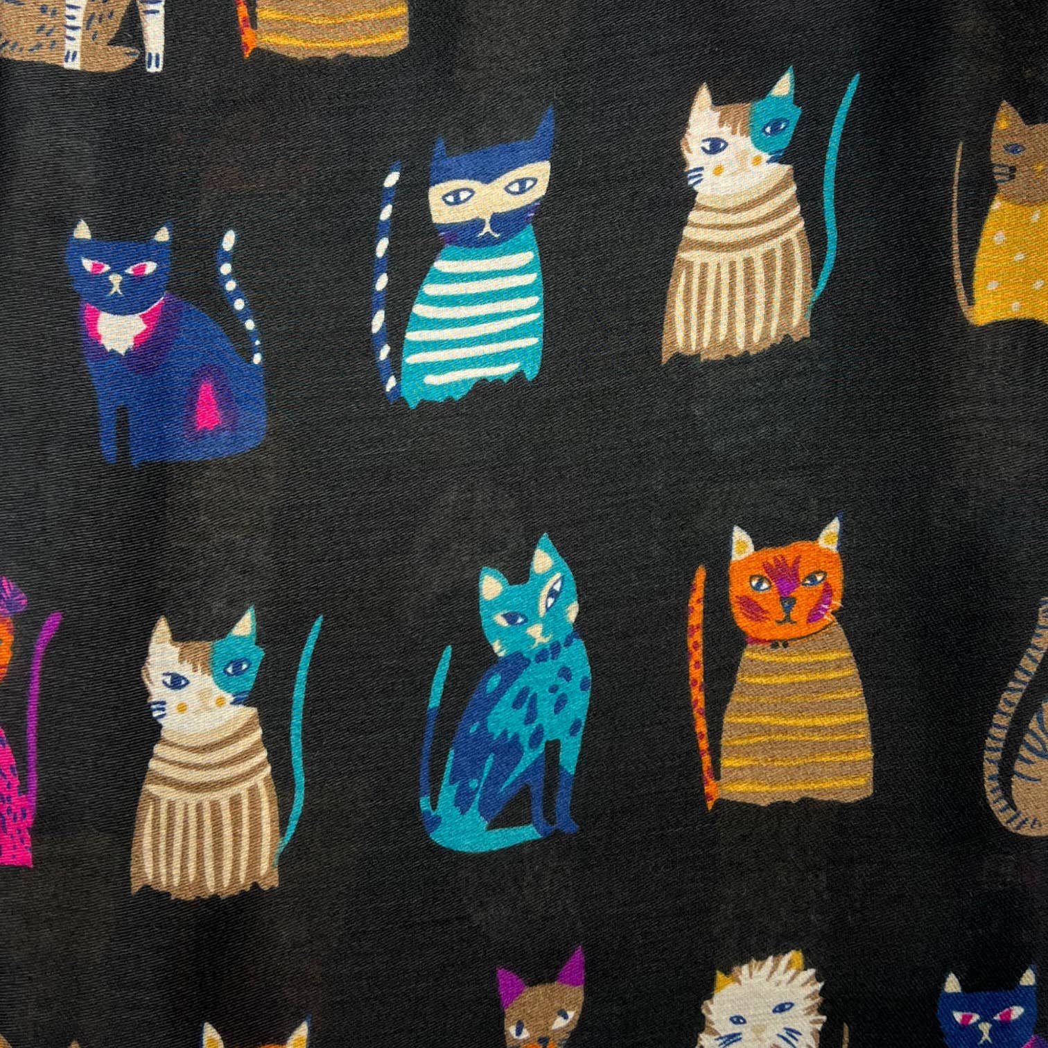 Cat with costumes print: Navy - The Nancy Smillie Shop - Art, Jewellery & Designer Gifts Glasgow
