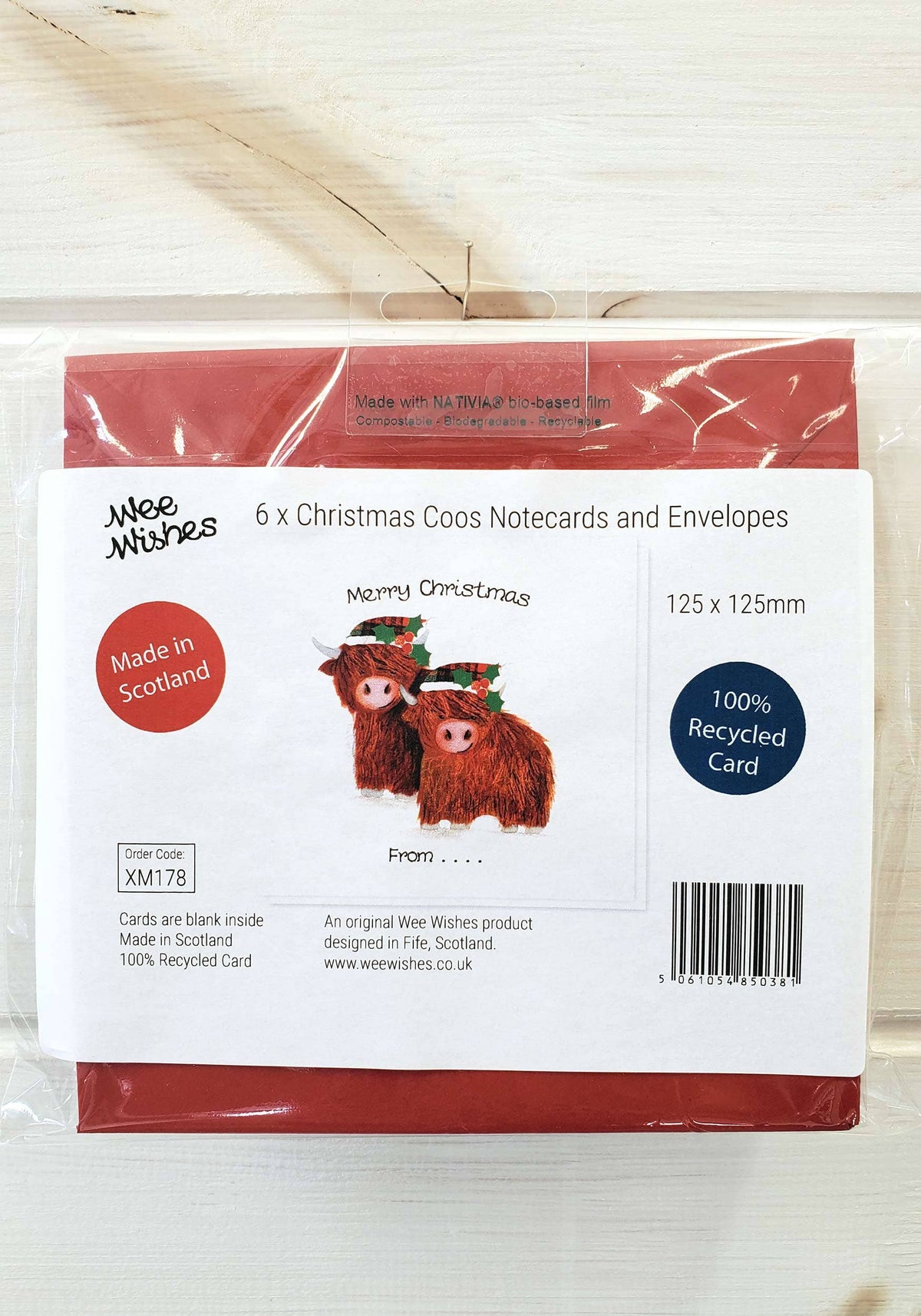 6 x Christmas Coos Notecards and Envelopes WWXM178