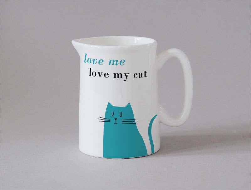 Happiness Jugs: Happiness Small Jug Dog Turquoise