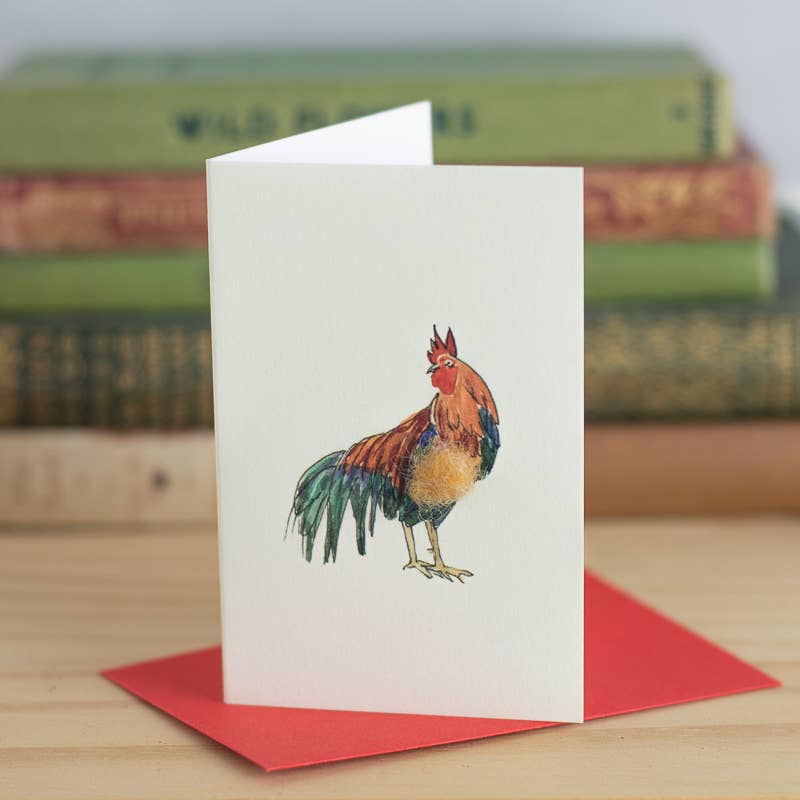 Mini Cockerel or Rooster card |3D Greeting Card