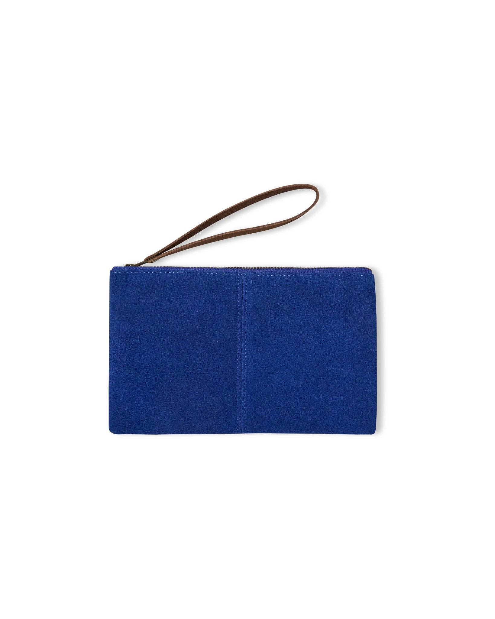 Kensington Pouch Bag | Suede | Cobalt Blue