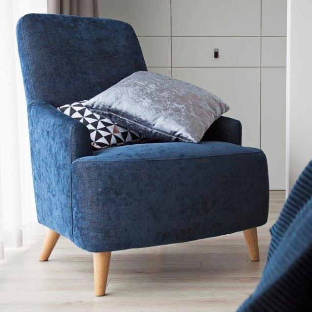 Chair in Petrol Blue Velvet - The Nancy Smillie Shop - Art, Jewellery & Designer Gifts Glasgow