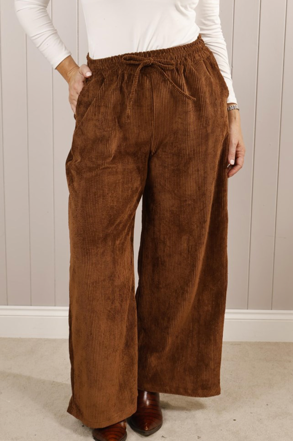 Chocolate Corduroy Wide leg trousers - Clothing - Scotland