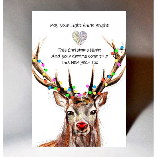 Christmas Stag Card - The Nancy Smillie Shop - Art, Jewellery & Designer Gifts Glasgow