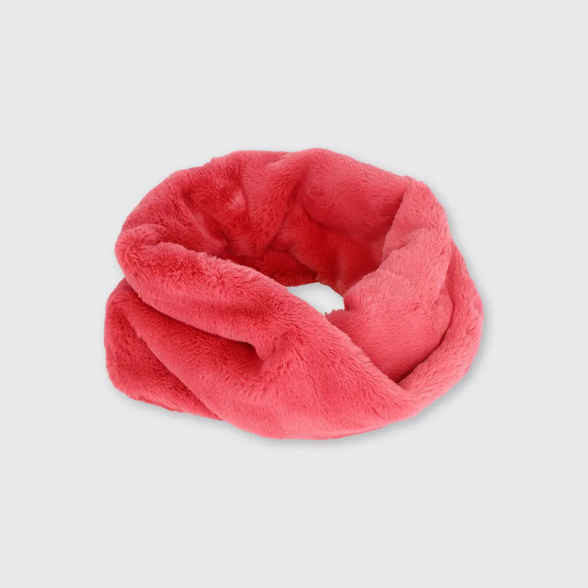 Chunky Faux Fur Snood in Salmon | The Nancy Smillie Shop - Art, Jewellery & Designer Gifts Glasgow Scotland