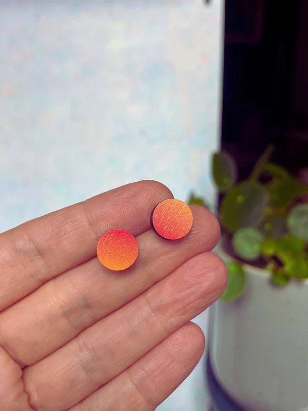 circle studs orange - Jewellery - Scotland