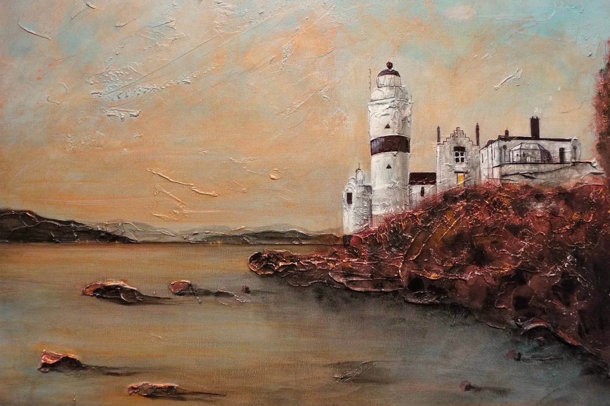 Cloch Lighthouse Dawn  | Statement Interior Wall Art from Scotland