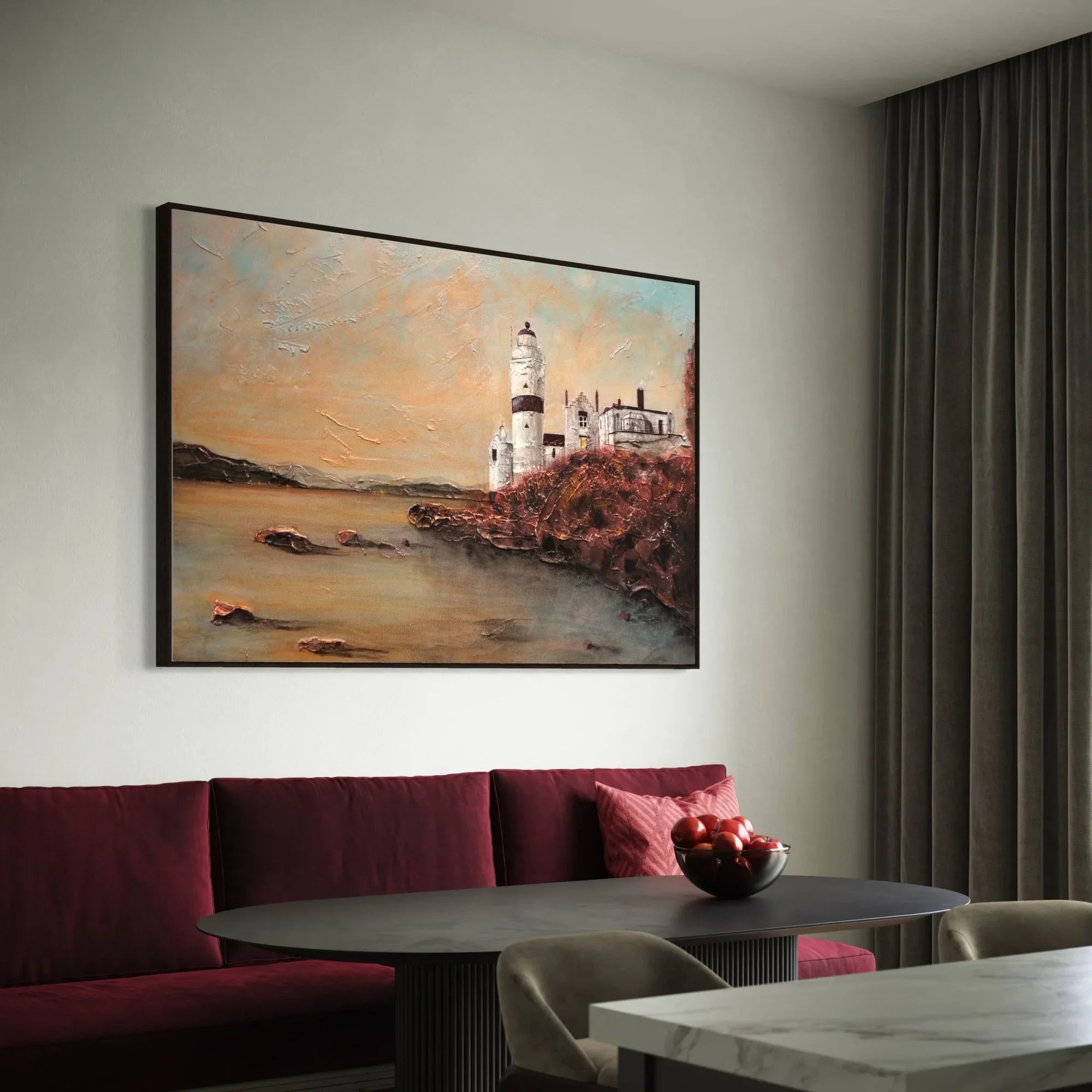Cloch Lighthouse Dawn  | Statement Interior Wall Art from Scotland