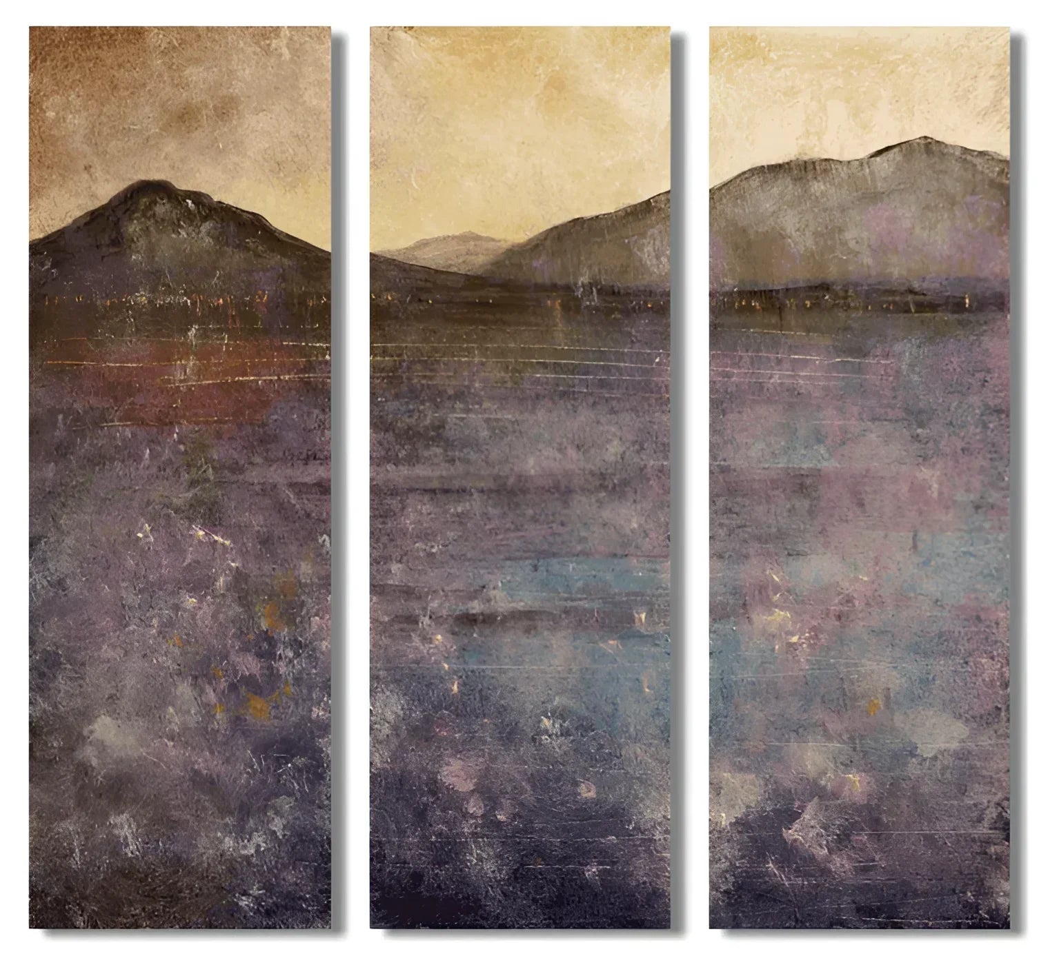 Clyde Winter Triptych  | Statement Interior Wall Art from Scotland