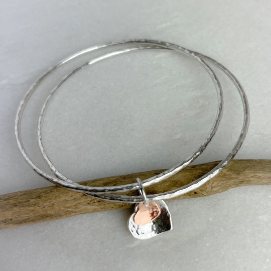 Copper Heart Double Bangle - The Nancy Smillie Shop - Art, Jewellery & Designer Gifts Glasgow