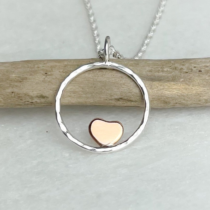 Copper Heart Hoop Necklace - The Nancy Smillie Shop - Art, Jewellery & Designer Gifts Glasgow