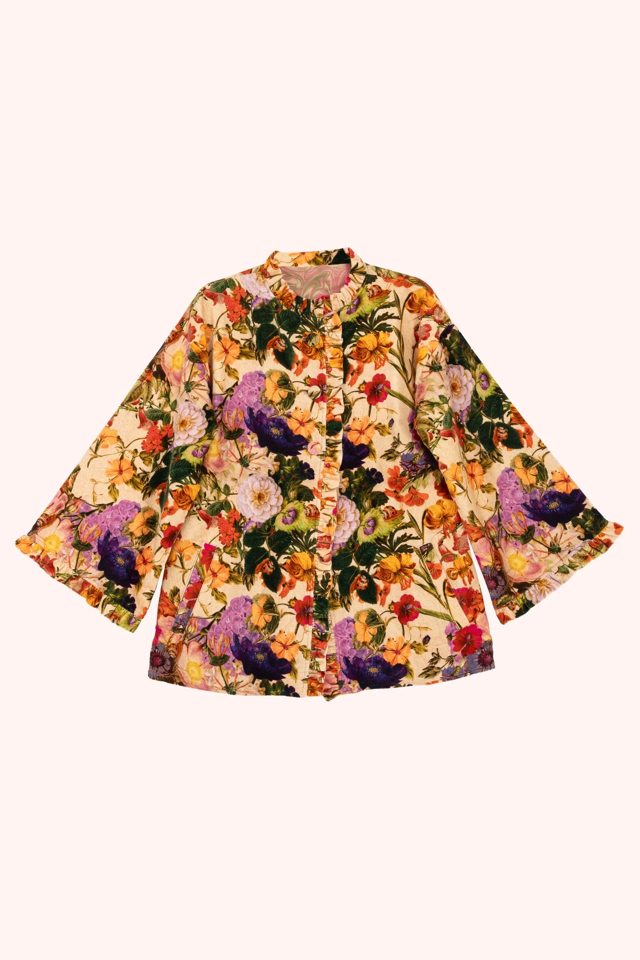 Cream Posy Velvet Jacket