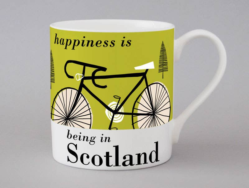Country & Coast Mugs Scotland: Cycling | Green - Scotland