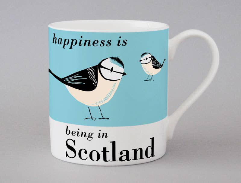 Country & Coast Mugs Scotland: Highland Cow | Blue - Scotland
