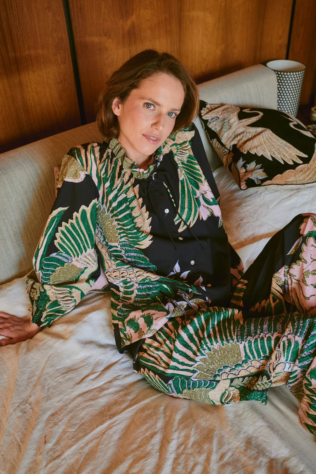 Crane Emerald Poplin Pyjama set - Clothing - Scotland