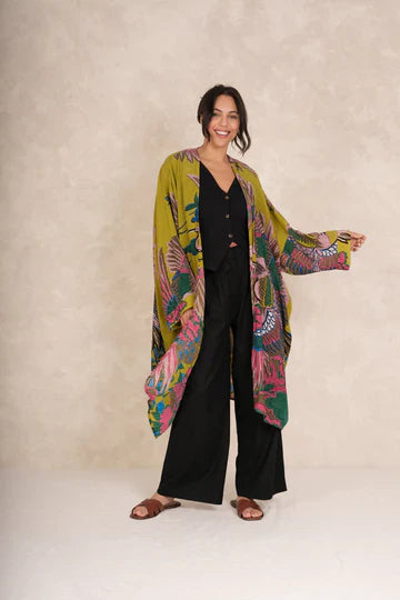 Crane Olive Grande Kimono - Clothing - Scotland