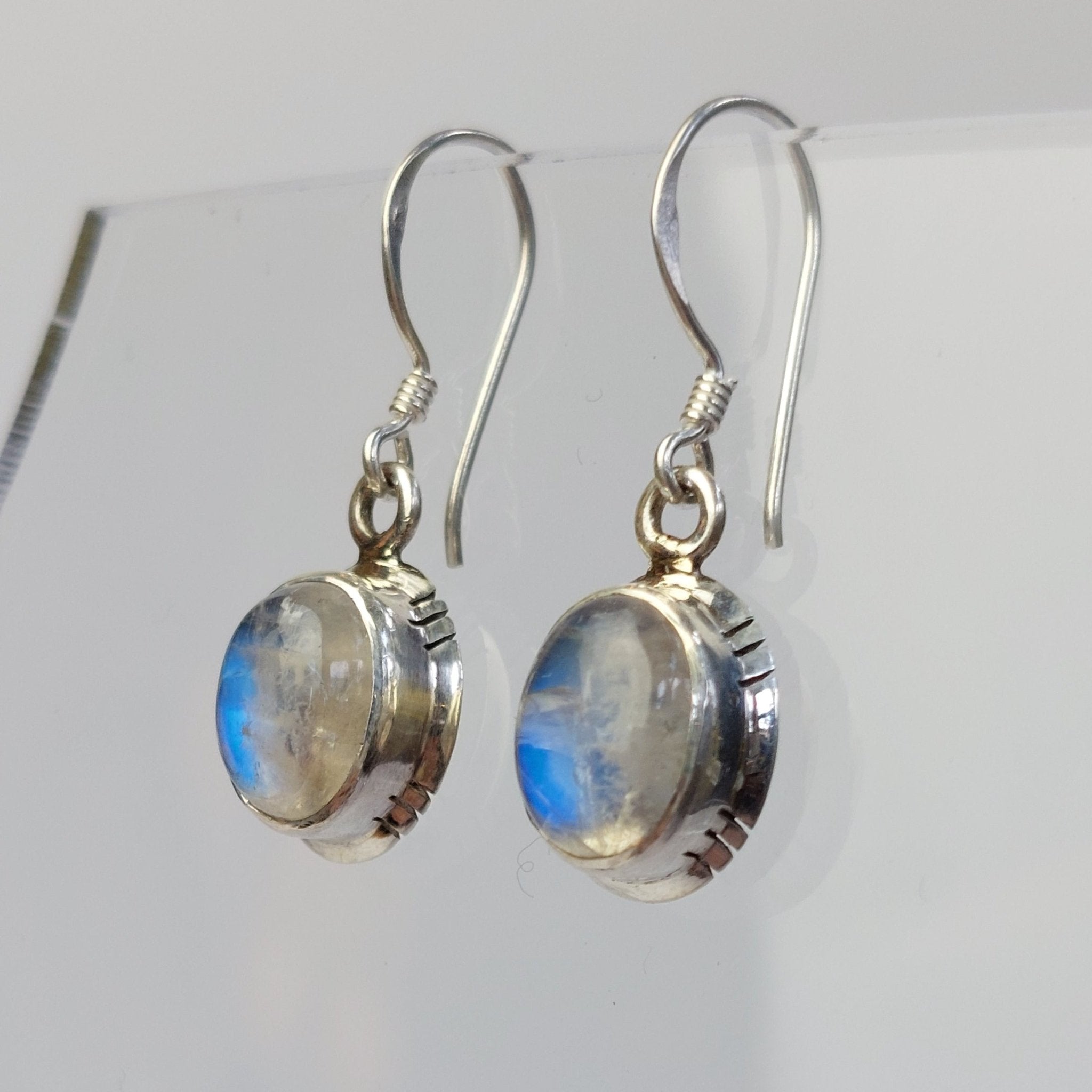 Moonstone Cut Set Earrings - The Nancy Smillie Shop - Art, Jewellery & Designer Gifts Glasgow
