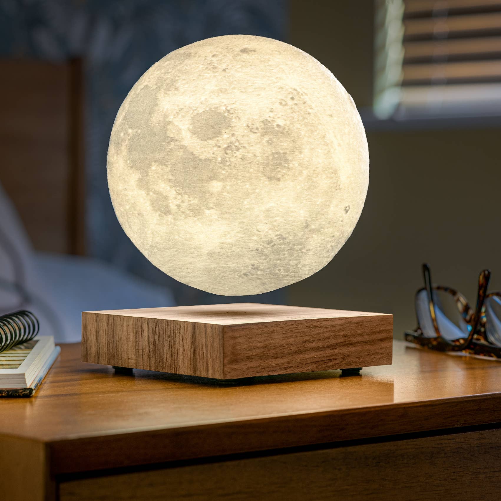 Gingko Smart Moon Lamp: Walnut