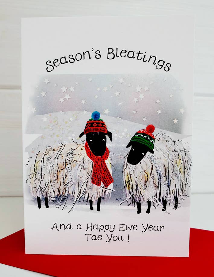 Season's Bleatings Sheep Card WWXM116