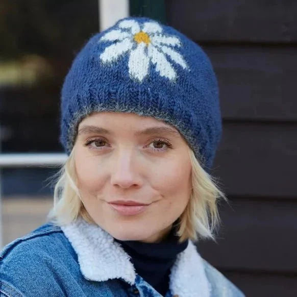 Daisy Beanie Denim - The Nancy Smillie Shop - Art, Jewellery & Designer Gifts Glasgow