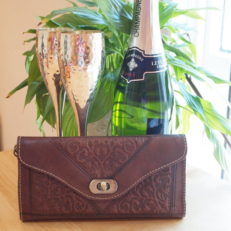 Dark Brown Decorative Purse - The Nancy Smillie Shop - Art, Jewellery & Designer Gifts Glasgow