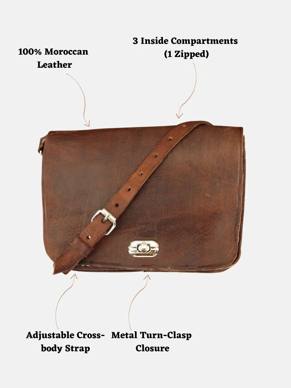 Dark Brown Kenitra cross Body bag - Reversible Clutch Shoulder Camera - Bags of Bags! - Scotland