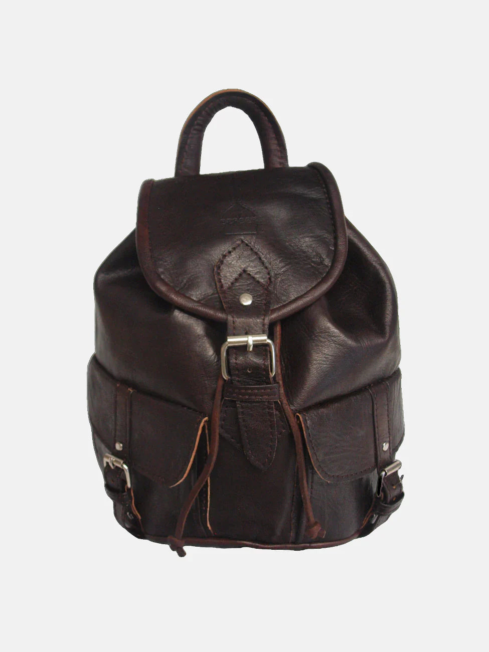 Dark Brown Small Rucksack - Reversible Clutch Shoulder Camera - Bags of Bags! - Scotland