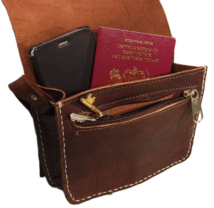 Dark Brown Square Saddle Bag - The Nancy Smillie Shop - Art, Jewellery & Designer Gifts Glasgow