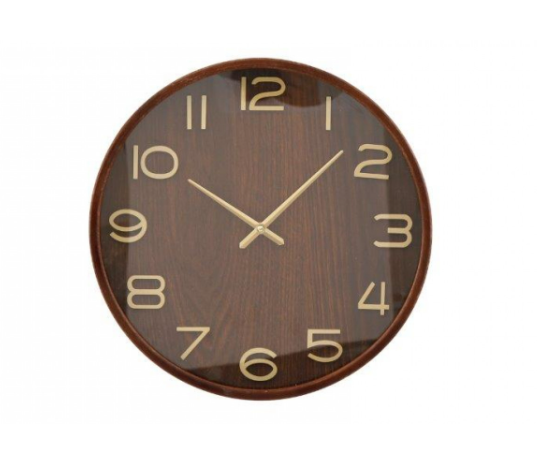 Dark Wood Effect Clock