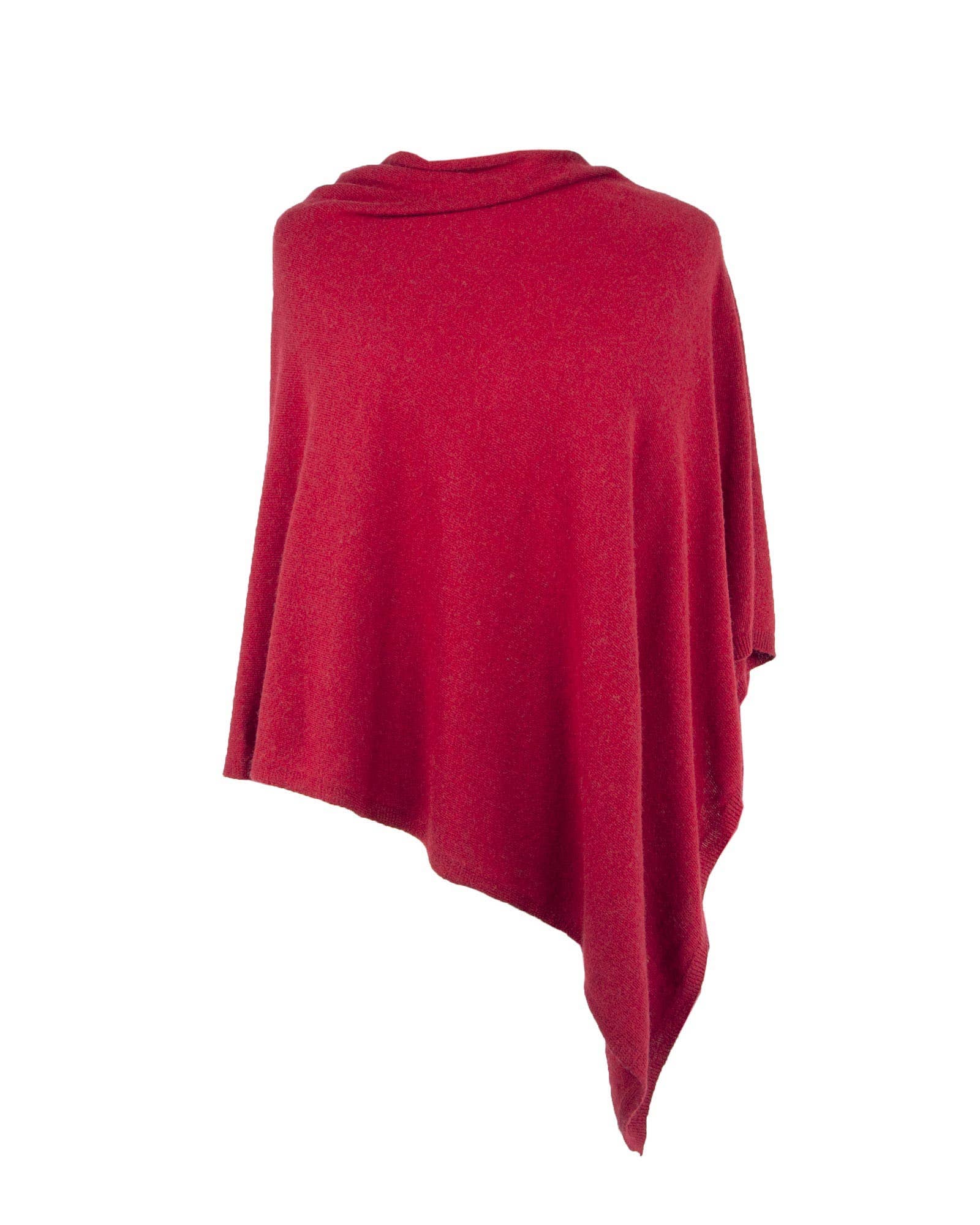 Classic Cashmere Blend Poncho: Silver