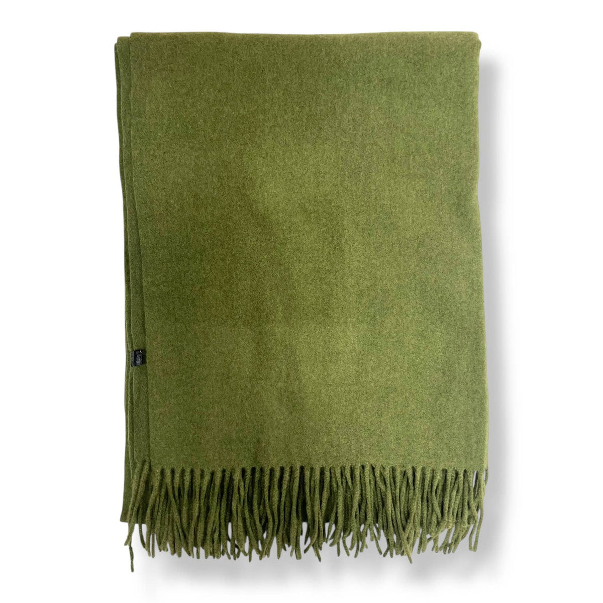 Classic Plain wool Blend with Tassels  300 gr + : Khaki