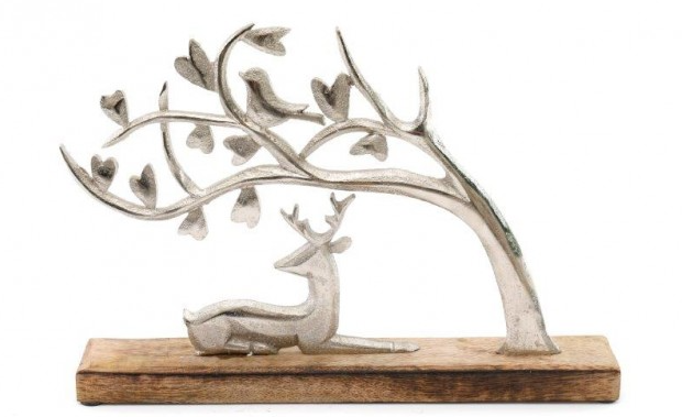 Deer & Tree Ornament - The Nancy Smillie Shop - Art, Jewellery & Designer Gifts Glasgow