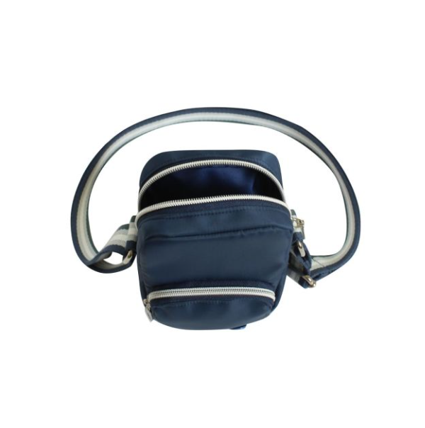 Denim blue voyage phone pouch