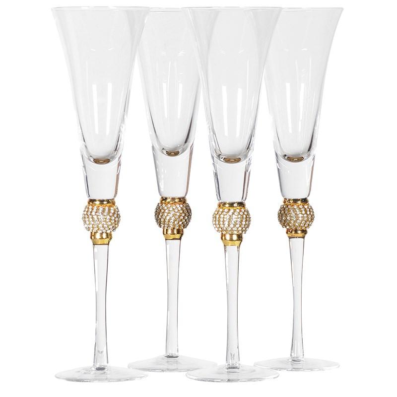 Diamonte Champagne Glass - The Nancy Smillie Shop - Art, Jewellery & Designer Gifts Glasgow