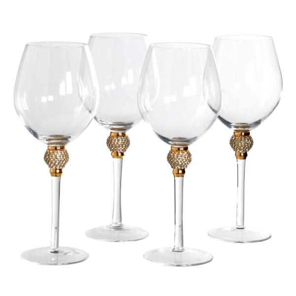 Diamonte Red Wineglass - The Nancy Smillie Shop - Art, Jewellery & Designer Gifts Glasgow