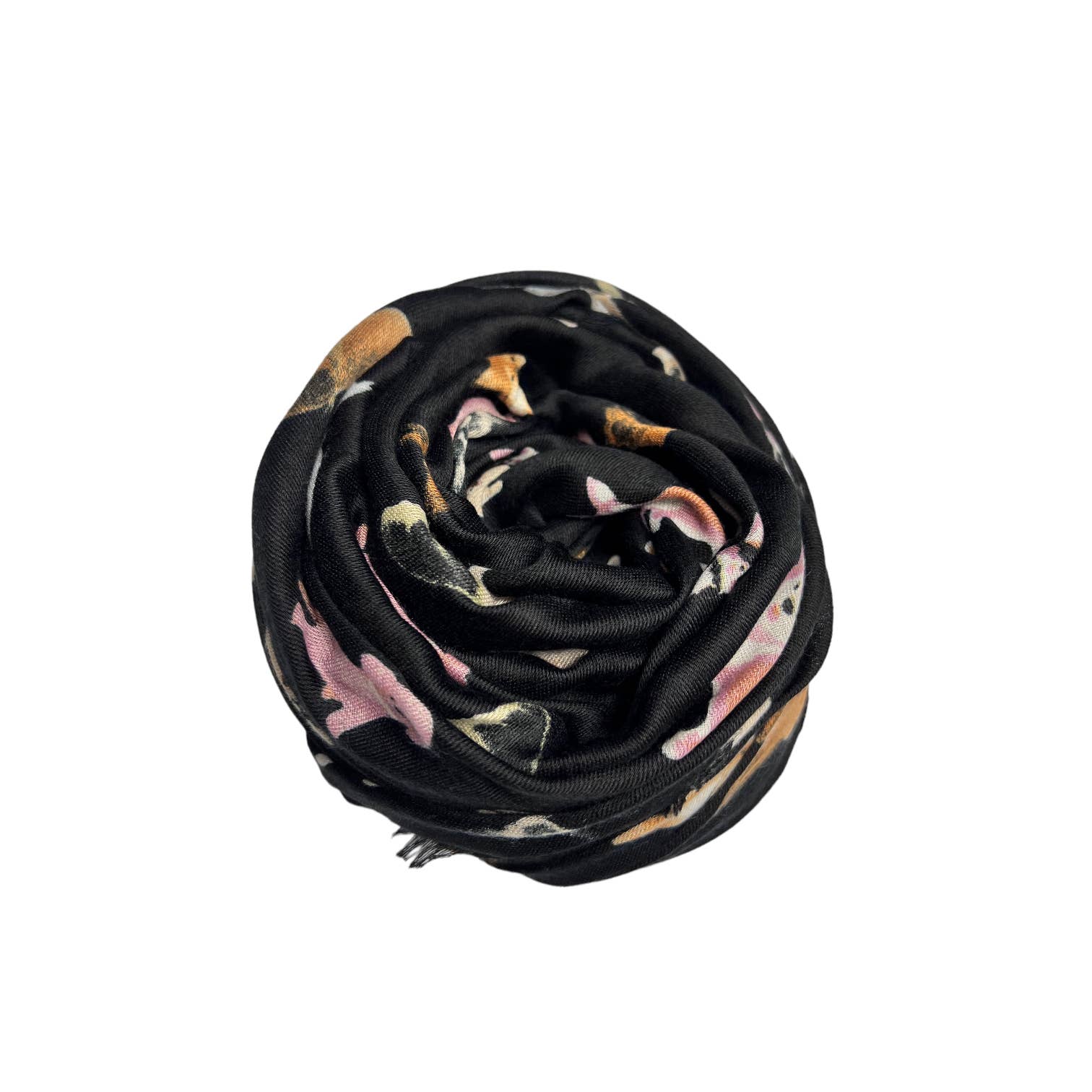 Dog print with mix breeds on medium lightweight print: Black - Scarves! - Scotland