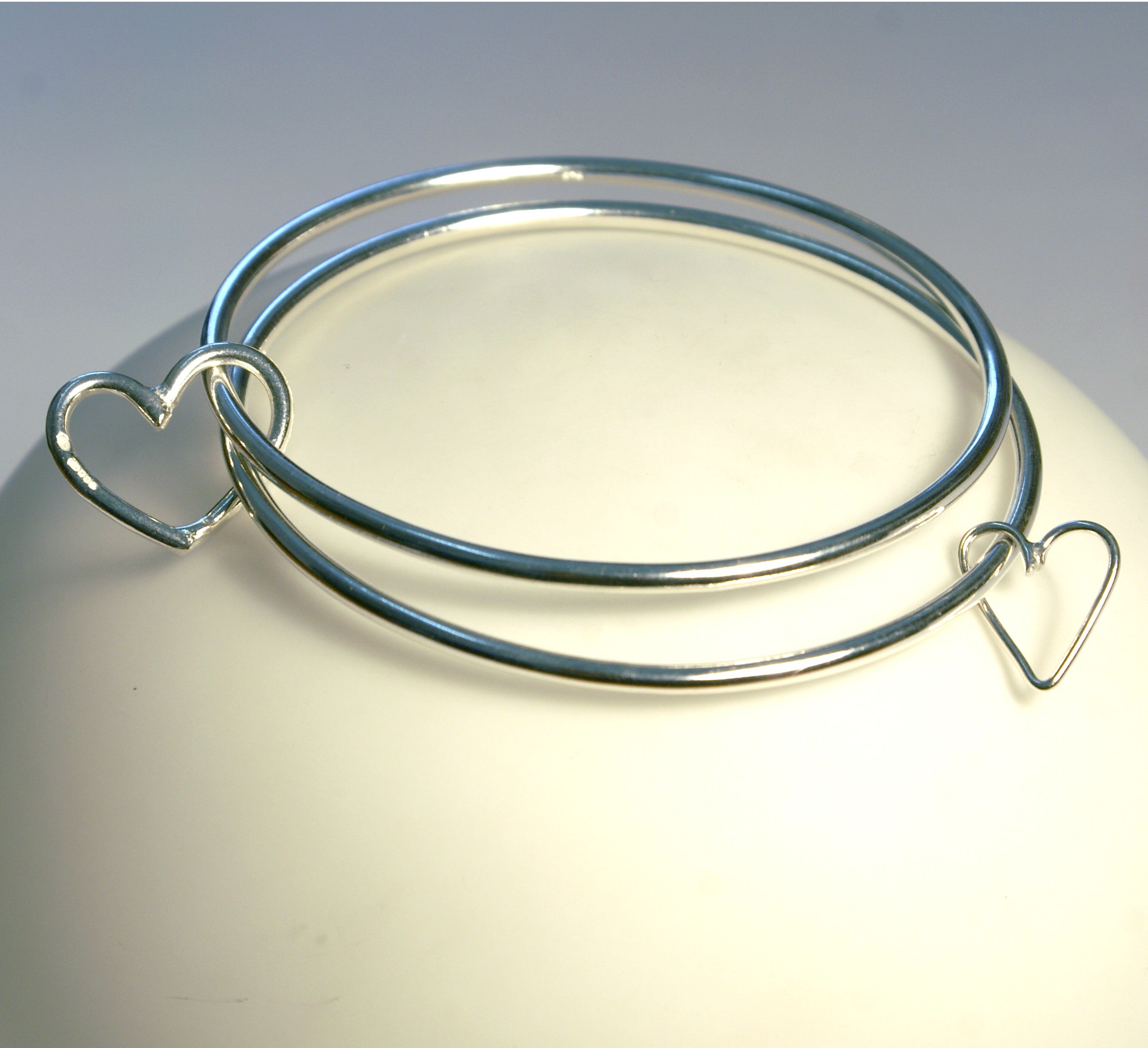 Double Heart Bangle - The Nancy Smillie Shop - Art, Jewellery & Designer Gifts Glasgow