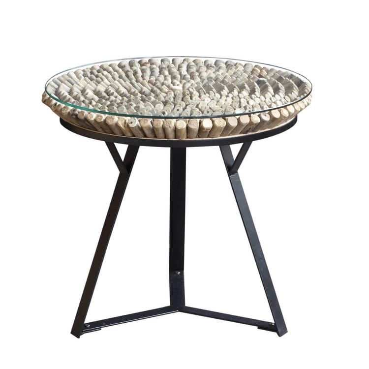 Driftwood Round Lamp Table - The Nancy Smillie Shop - Art, Jewellery & Designer Gifts Glasgow