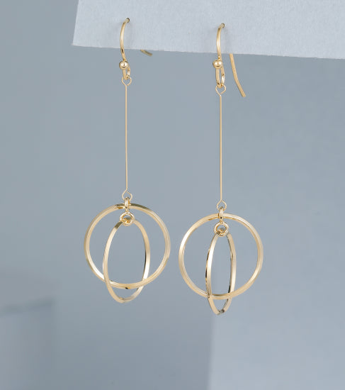 gold circles earring