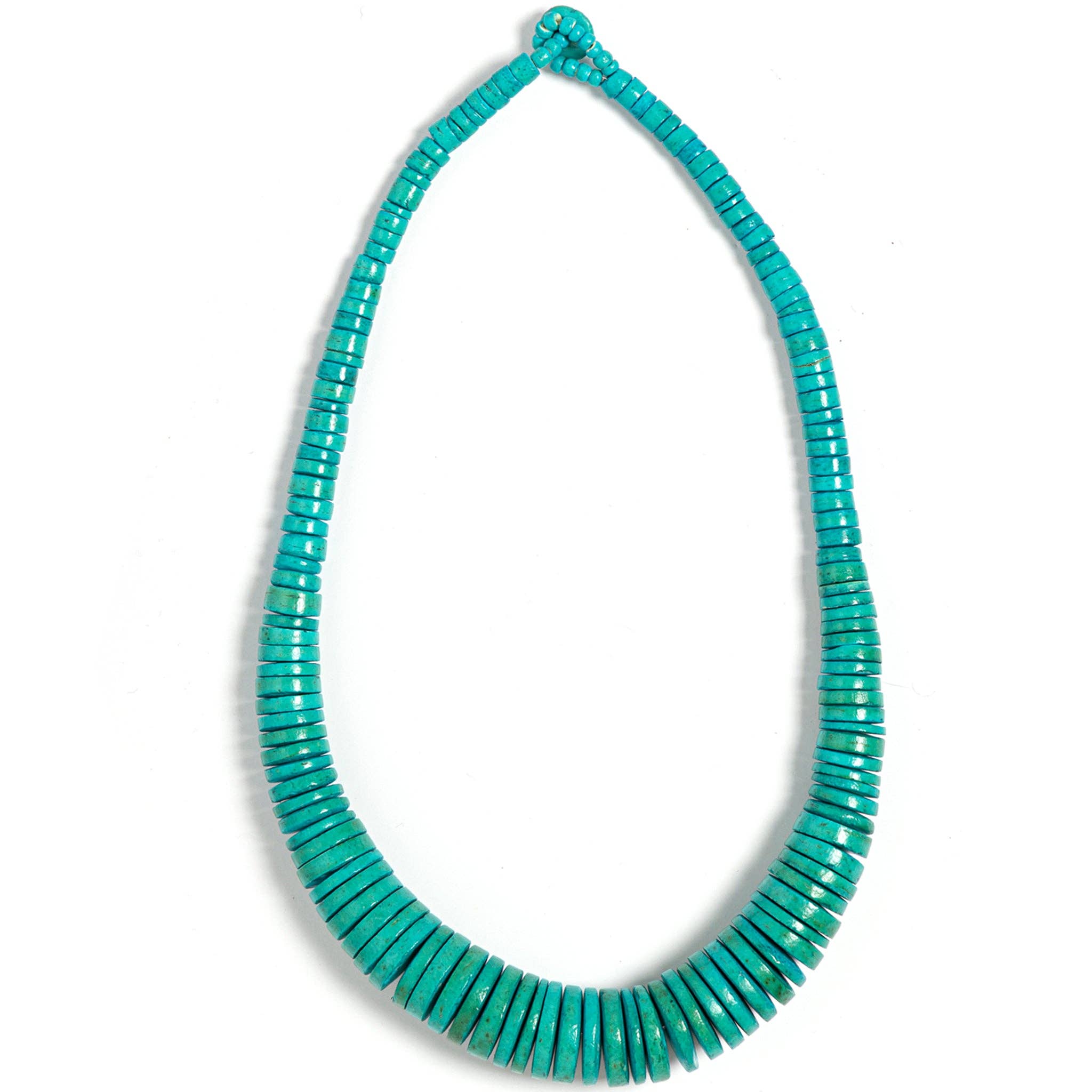NK601 Graduated Coco Disc Necklaces: Lime-green