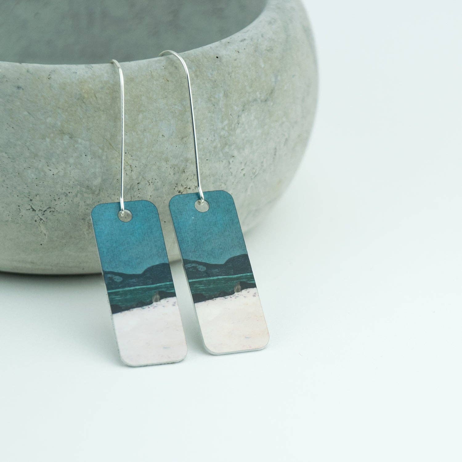 Harris from Coral Beach Skye Aluminium and Silver Earrings