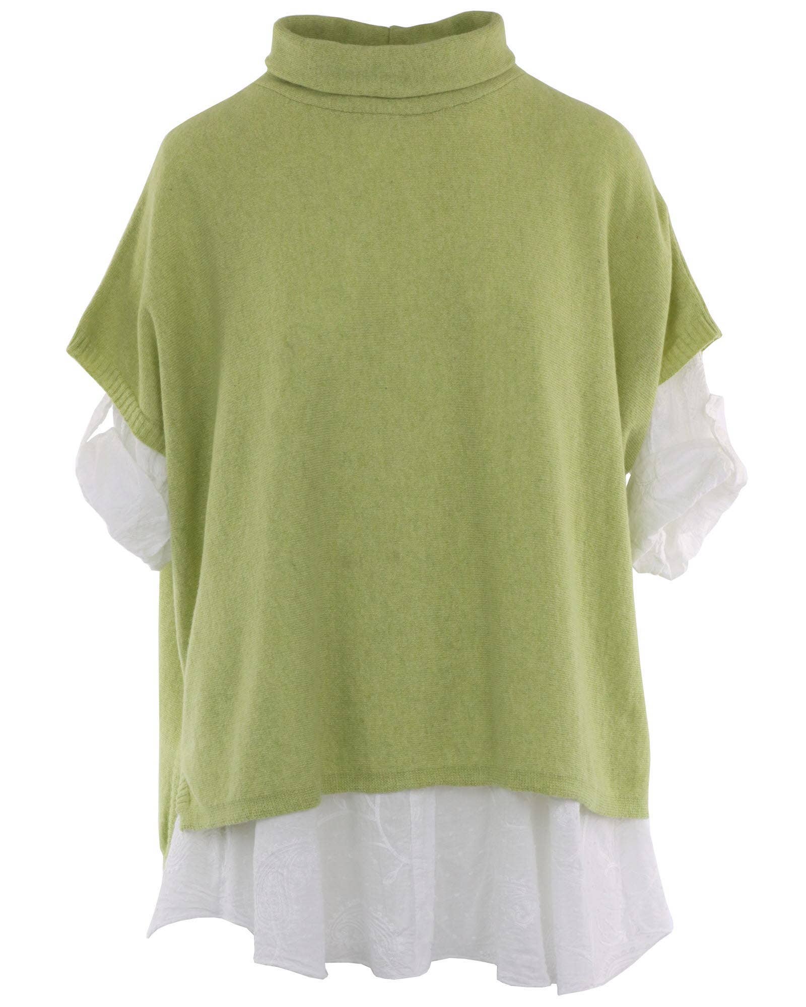 Classic Cashmere Blend Tunic: Denim Blue