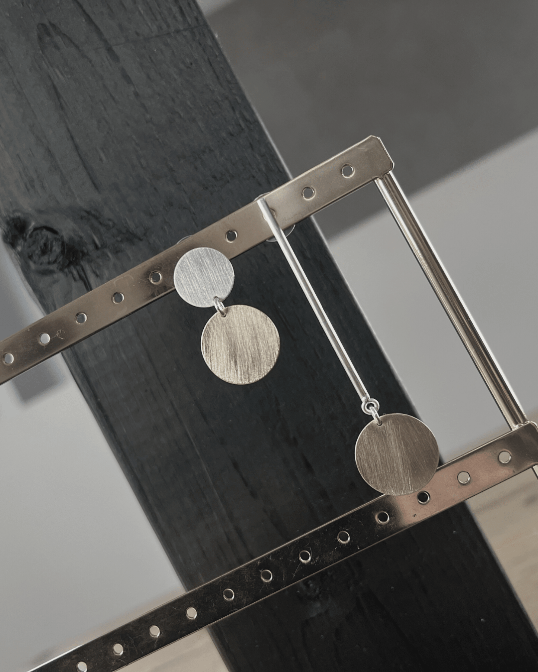 Theia IN:STORE 2 Tone Asymmetrical Dot Earring Gold Plating